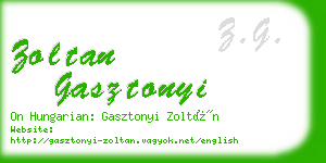 zoltan gasztonyi business card